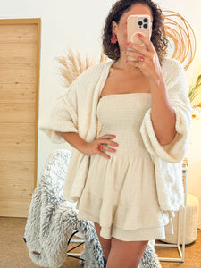 Gilet Oversize en Laine et Mohair crème