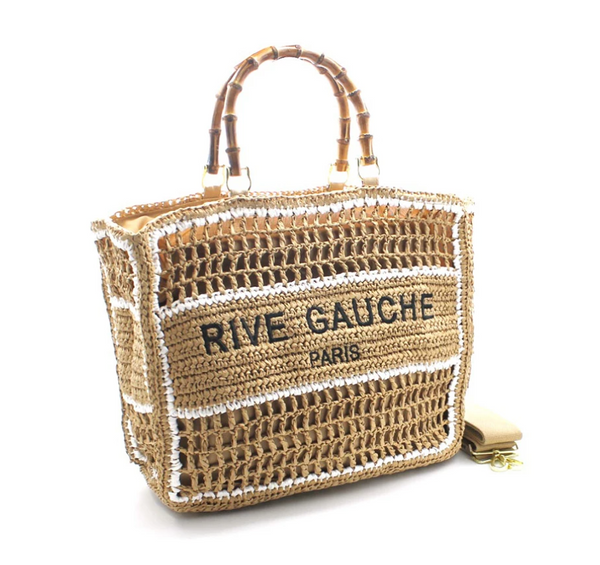 Sac Porté épaule Rive Gauche Bleu - Neuf Avec étiquettes, Matière Coton, Style Parisien