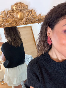 Pull sans manches Laine et Mohair noir