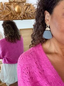 Gilet rose 30% kid mohair