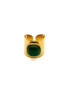 Bague Pierre Vert Forêt