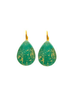 Boucles d'Oreilles Goutte Vert Forêt