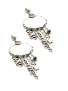 Boucles d'Oreilles Etoile Argentée