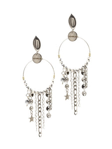 Boucles d'Oreilles Etoile Argentée
