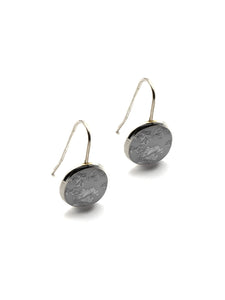 Boucles d'Oreilles Nelly Blanches Argentées