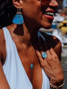 Boucles d'Oreilles Pénélope Bleues