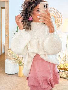 Pull Doudou oversize Mohair et Laine