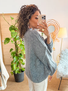 Pull Doudou oversize Mohair et Laine Gris