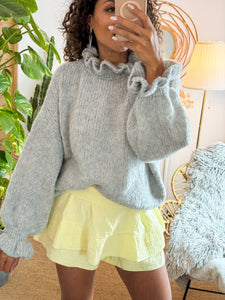 Pull col froufrou en Laine & Mohair