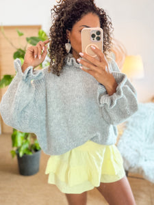 Pull col froufrou en Laine & Mohair