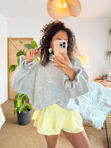 Pull col froufrou en Laine & Mohair