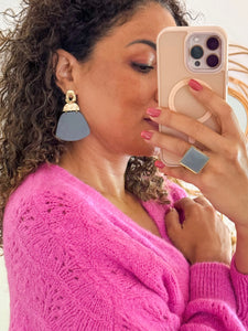 Boucles d'Oreilles Pénélope Grise