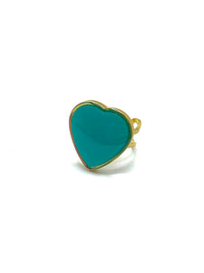 Bague Coeur Vert Forêt