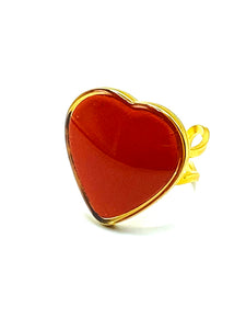 Bague Coeur Terre rouge