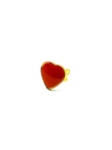 Bague Coeur Terre rouge