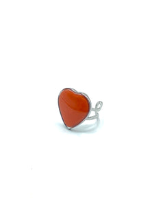 Bague Coeur Terre rouge