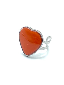 Bague Coeur Terre rouge