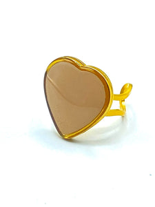 Bague Coeur Crème