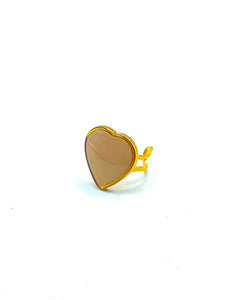 Bague Coeur Crème