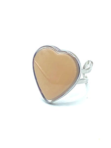 Bague Coeur Crème