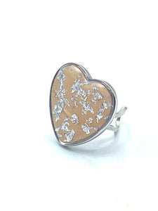 Bague Coeur Crème