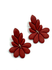 Boucles d'Oreilles Nature Grenat