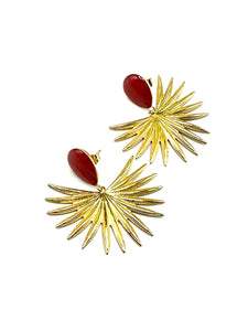 Boucles d'Oreilles Solaria Grenat