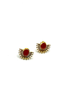 Boucles d'Oreilles Oria Grenat