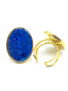 Bague Morgane de Noël Bleue