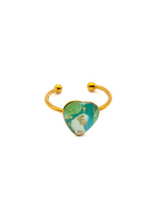 Bague Coeur Turquoise