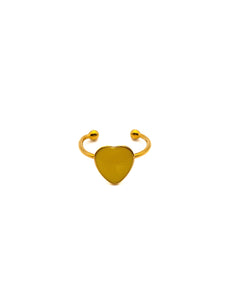 Bague Coeur Jaune