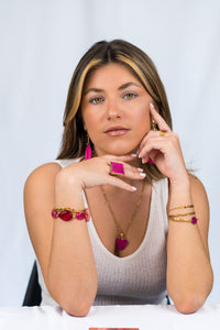 Collier Valentin Fushia