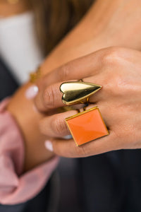 Bague Morgane Carré Orange