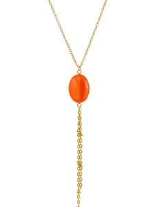 Collier Médaillon Orange