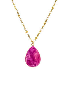 Collier Goutte Fushia