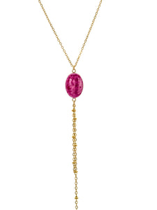 Collier Médaillon Fushia
