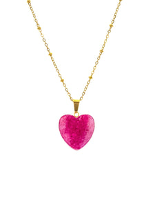 Collier Valentin Fushia