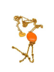 Collier Médaillon Orange