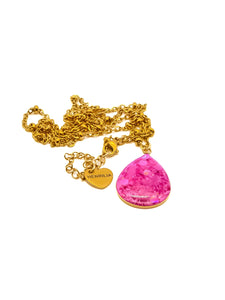 Collier Goutte Fushia