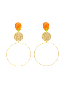 Boucles d'Oreilles Zaphira Orange