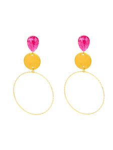 Boucles d'Oreilles Zaphira Fushia
