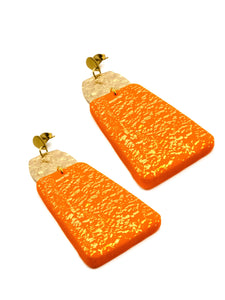 Boucles d'Oreilles Isaé Orange Séville