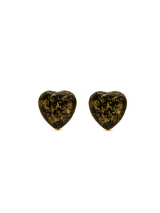 Boucles d'Oreilles Mini Coeur Noires