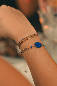 Bracelet Médaillon Bleu