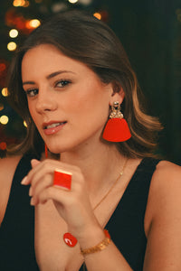 Boucles d'Oreilles Pénélope Rouges