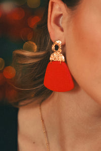 Boucles d'Oreilles Pénélope Rouges