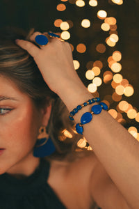 Bague Morgane de Noël Bleue