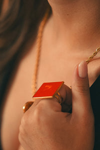 Bague Morgane de Noël Carré Rouge