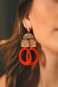 Boucles d'Oreilles Opulence Rouge