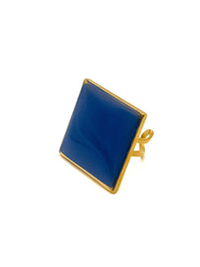 Bague Morgane de Noël Carré Bleue